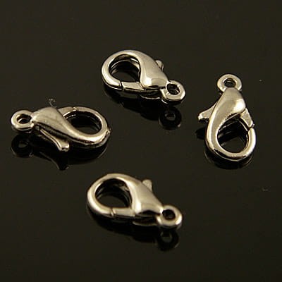 Karabińczyk metalowy 10x6mm ciemny srebrny (10szt.)
