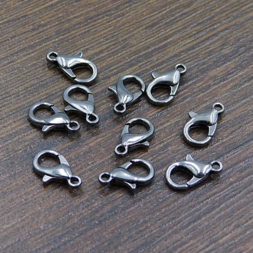 Karabińczyk metalowy 10x6mm czarny (10szt.)