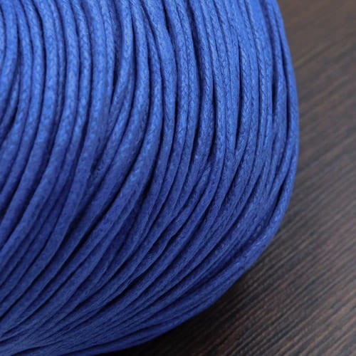 Sznurek bawełniany woskowany 1.5mm ciemny niebieski (5m)