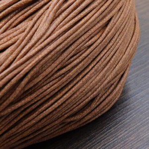 Sznurek bawełniany woskowany 1.5mm jasny brąz (5m)