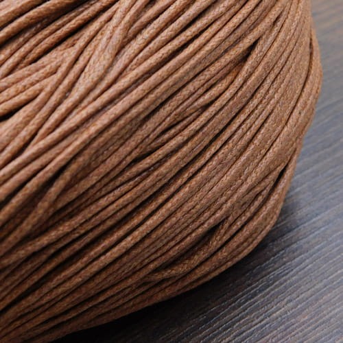 Sznurek bawełniany woskowany 1.5mm jasny brąz (5m)