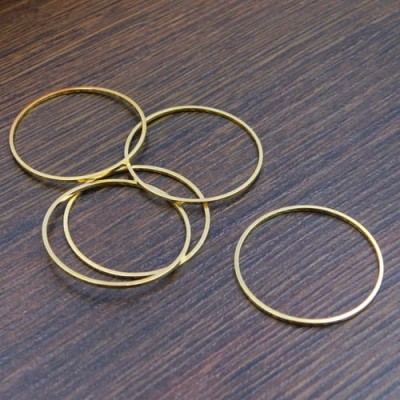 Baza koło z metalu 25x1mm złota (4szt.)