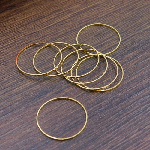 Baza koło z metalu 20x1mm złota (4szt.)