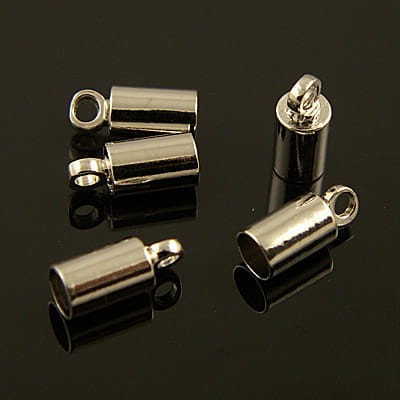 Końcówki do wklejania z metalu 9mmx4.5mm wewnątrz 3.9mm (4szt)