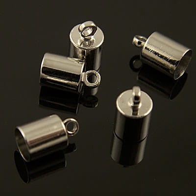 Końcówki do wklejania z metalu 10x6mm wew. 5.5mm (4szt)