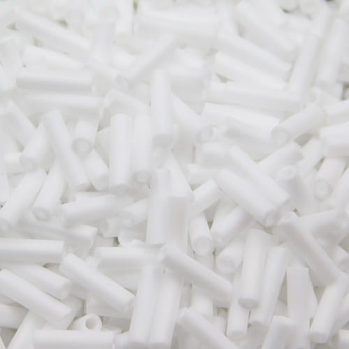 Miyuki Bugle 2-0402FR White Opaque Matted 6mm (10gram)