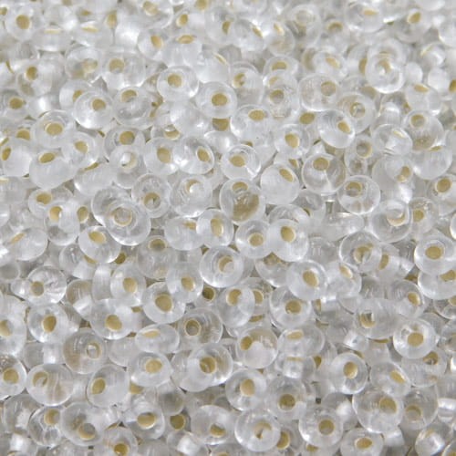 TOHO Magatama 3mm Silver-Lined Frosted Crystal (10g)