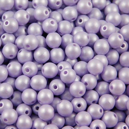 Kulki ze szkła 6mm Powdery - Pastel Purple (20szt.)