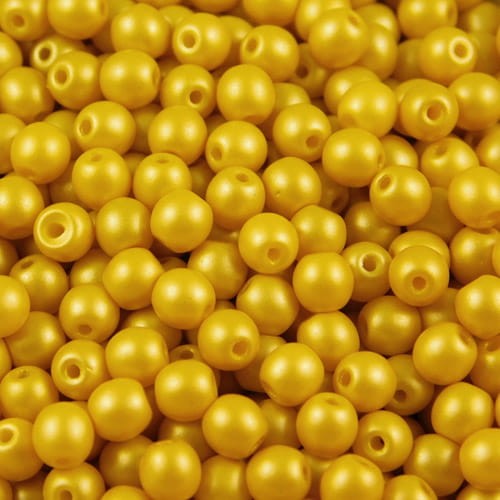 Kulki ze szkła 6mm Powdery - Yellow (20szt.)