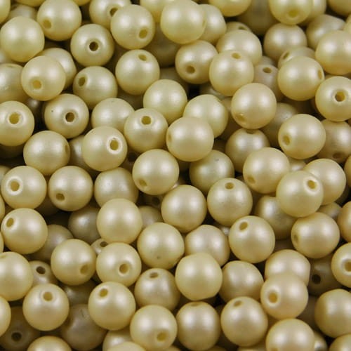 Kulki ze szkła 6mm Powdery - Beige (20szt.)