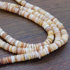 Masa perłowa krążki 5-6x1-3mm beżowe do bizuterii (200szt.)