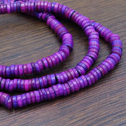 Masa perłowa barwiona krążki 5-6x1-3mm fioletowe (50szt.)