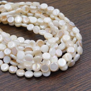 Masa perłowa pastylki 6x2-2.5mm beżowe AB (10szt.)