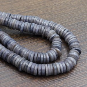 Masa perłowa barwiona krążki 8-8.5x1-3mm szare (30szt.)