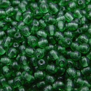 Czeskie koraliki szklane kulki 4mm Lt Prairie Green (40szt.)