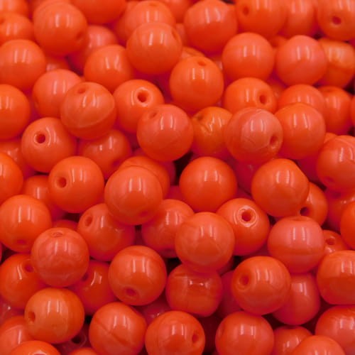 Kulki ze szkła 6mm Opaque Orange (20szt.)