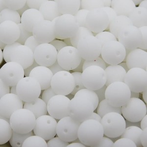 Czeskie koraliki szklane kulki 6mm Bondeli White (20szt.)