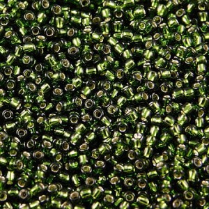 TOHO Round 15/0 Silver-Lined Olivine (5g)