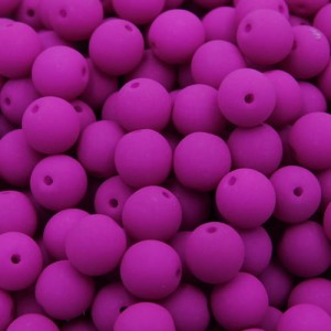 Czeskie koraliki szklane kulki 6mm Neon Purple (20szt.)