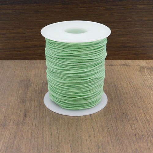 Sznurek bawełniany woskowany 1mm miętowy (szpula około 90 metrów)