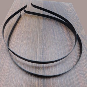 Opaska do włosów baza metalowa 110x140x6mm czarna na obwód głowy 50-54cm (1szt.)