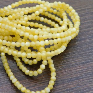 Masa perłowa barwiona kulki 3mm żółte (sznur 130szt.)