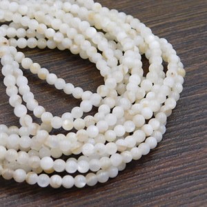 Masa perłowa kulki 3mm białe (sznur 130szt.)