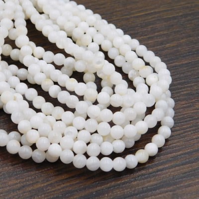 Masa perłowa kulki 4mm białe (sznur 95szt.)