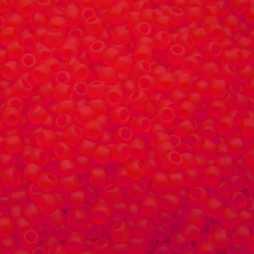 TOHO Round 11/0 Transparent Frosted Lt Siam Ruby (10g)