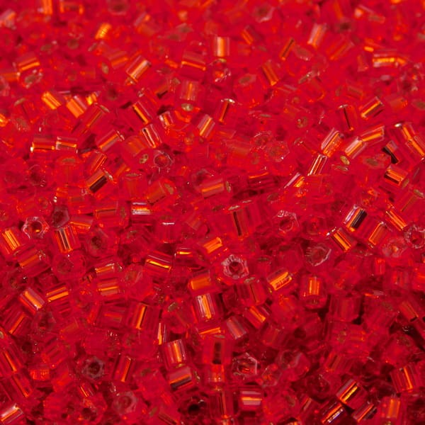 TOHO Hexagon 11/0 Silver-Lined Lt Siam Ruby (10g)