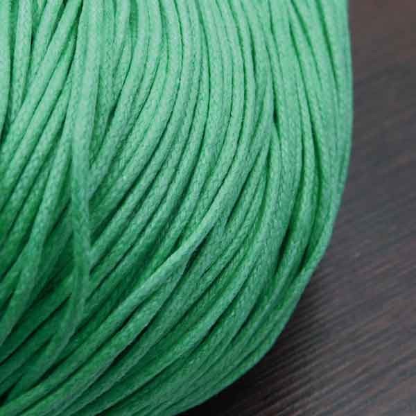 Sznurek bawełniany woskowany 1mm jasny turkusowy (5m)