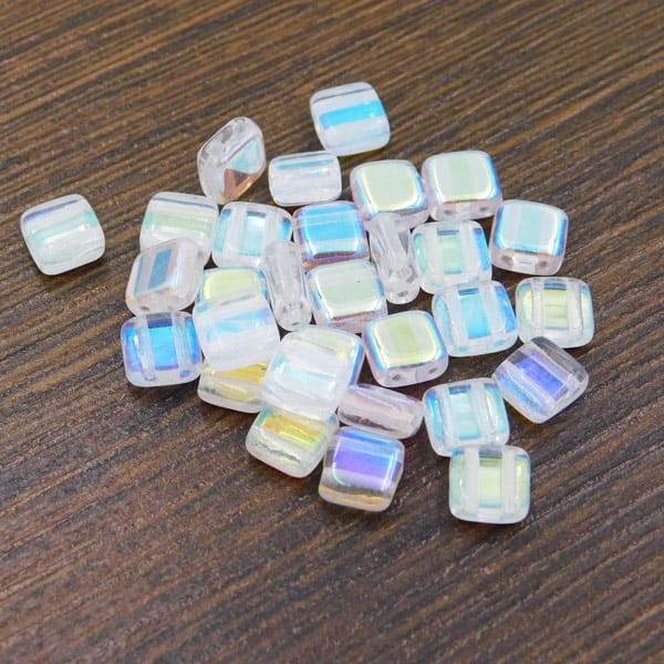 czechmates-tile-6mm-crystal-ab-koraliki