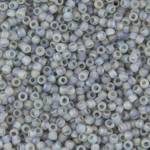 Koraliki TOHO Round 8/0 Transparent-Rainbow-Frosted Black Diamond (10g)