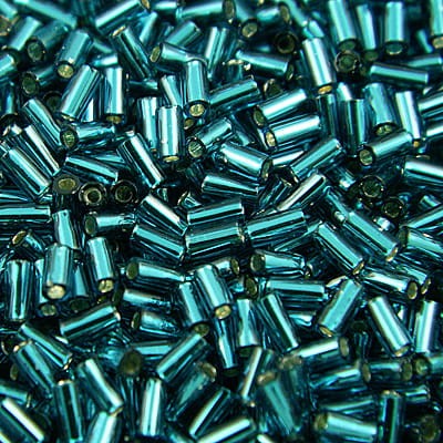 TOHO Bugle 3mm Silver-Lined Teal (10gram)