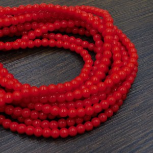 Kulki ze szkła 4-4.5mm nieprzezroczyste czerwone (95szt.)