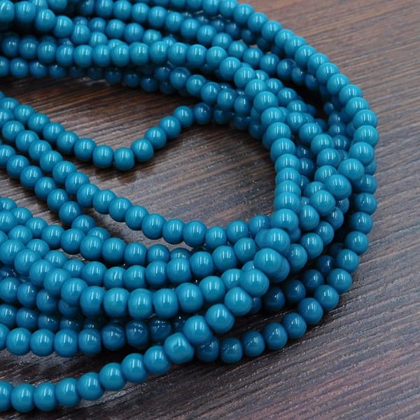 Kulki ze szkła 4-4.5mm nieprzezroczyste morskie (95szt.)