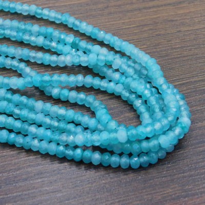 Jadeit oponki fasetowane 4-4.5x3mm jasne niebieskie (10szt.)