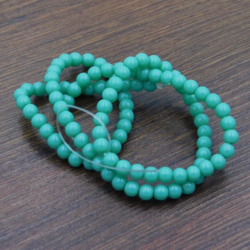 Kulki ze szkła 4-4.5mm nieprzezroczyste turkusowe (95szt.)