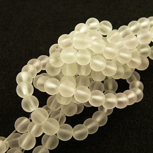 Kulki oszronione ze szkła 8mm przezroczyste (100szt.)