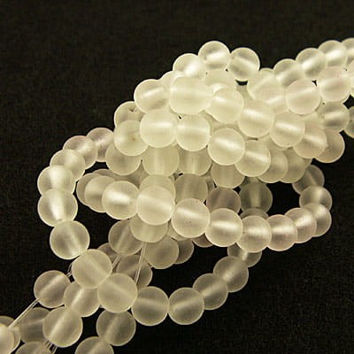 Kulki oszronione ze szkła 8mm przezroczyste (100szt.)