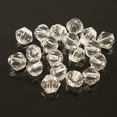 Kryształki ze szkła 4mm przezroczyste (80szt.)