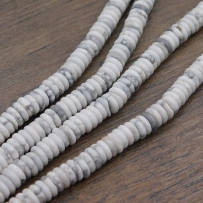 Howlit biały oponki 6x2mm (10szt.)