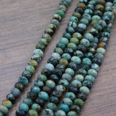 Turkus afrykański oponki fasetowane 4x2.5mm (10szt.)