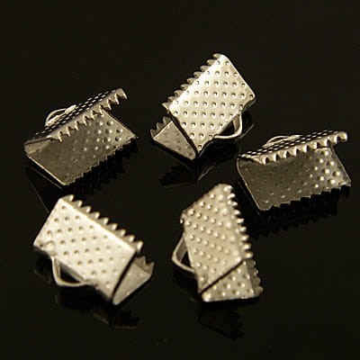 Zacisk z metalu do bransoletek 10x7mm ciemny srebrny (10szt.)