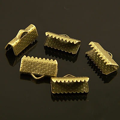 Zacisk z metalu 13.5mmx7mm antyczny brąz (10szt)