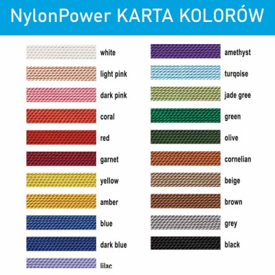 Nici nylonowe Griffin z igłą 0.50mm beige (2metry)