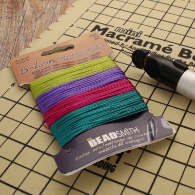 S-Lon nici nylonowe 0.5 BRIGHT do koralików (mix-36m)