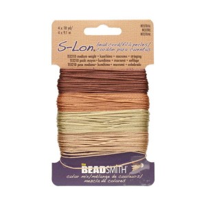 Nici S-Lon Tex210 nylonowe do koralików NEUTRAL 0.5mm (mix-36m)