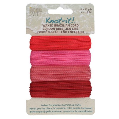 Sznurek Knot-it poliestrowy woskowany 1mm FLORAL VIBES (mix-55m)