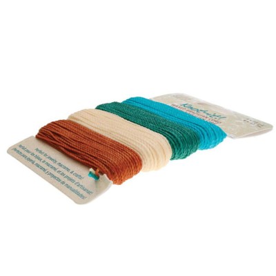 Sznurek Knot-it poliestrowy woskowany 1mm BEACH\' SEA (mix-55m)